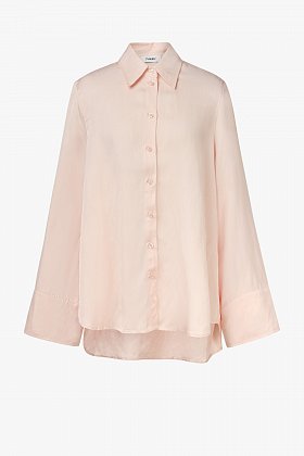 лино рубашка льняная розовая